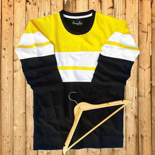 Full sleeve  T-shirt Chrome Yellow White & Black