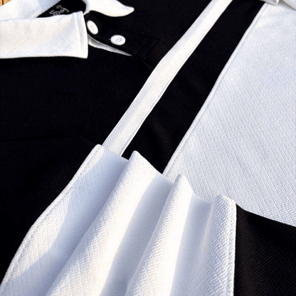 Full sleeve Collar Lycra T Shirt Black with White new