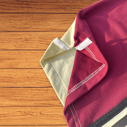 Half Maroon with Yellow stripe Polo T-Shirt