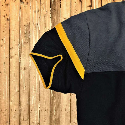 Steel Grey and Black Polo T-Shirt