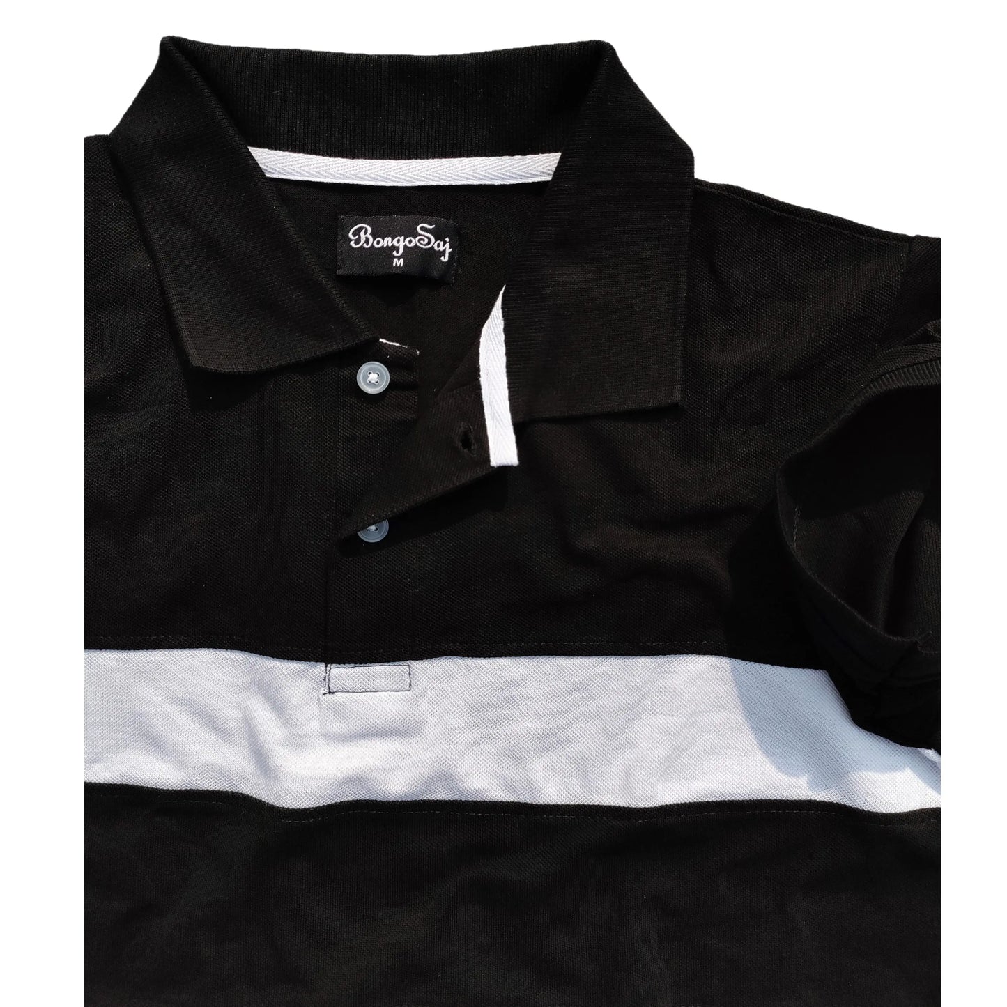 Trent Black & White Polo T-Shirt