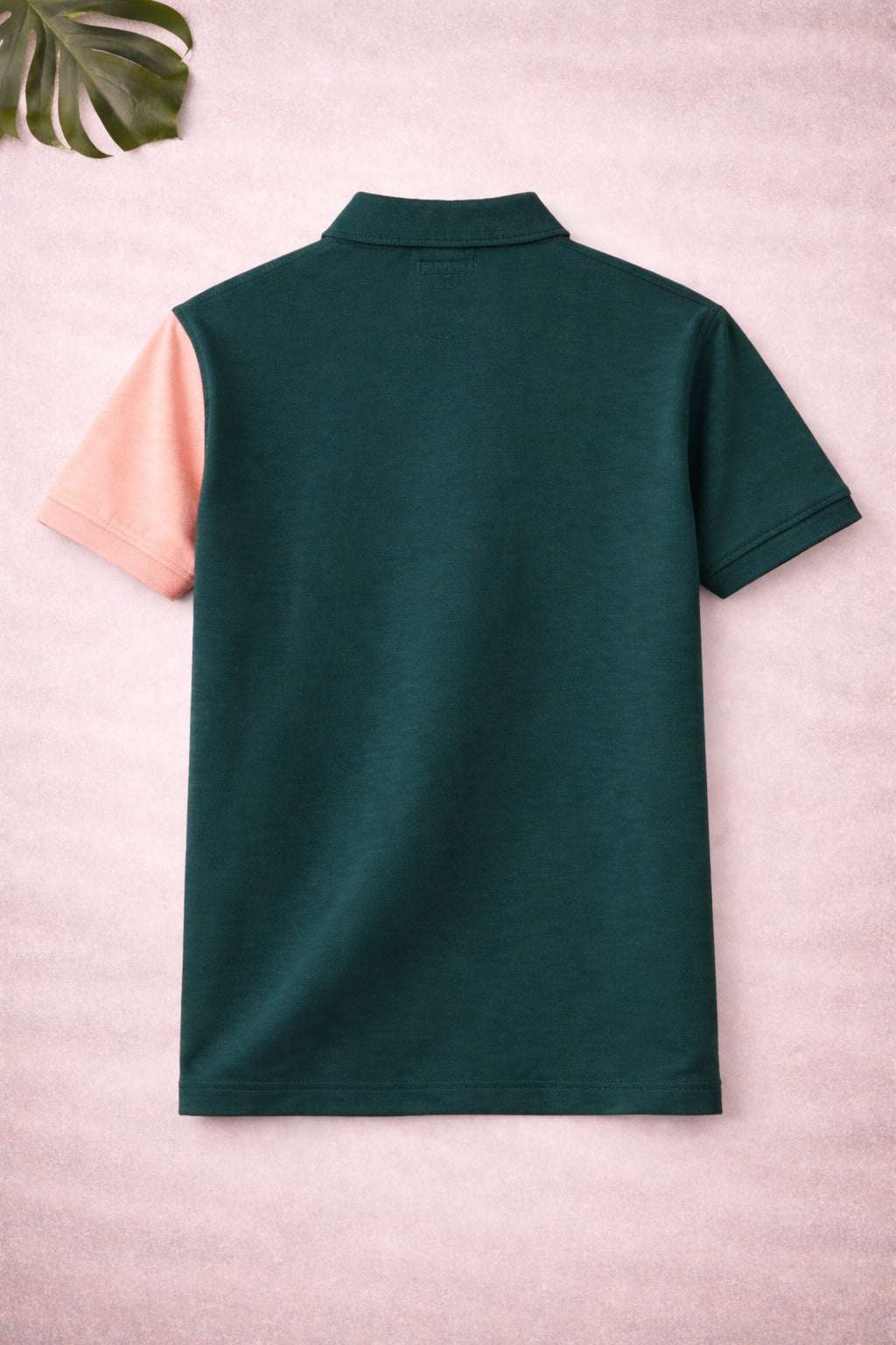 Premium Dual Tone Polo T-Shirt (Pech & Pine Green)