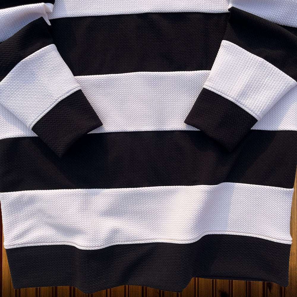 Winter Full sleeve T-Shirt Saffron Yellow White with Black