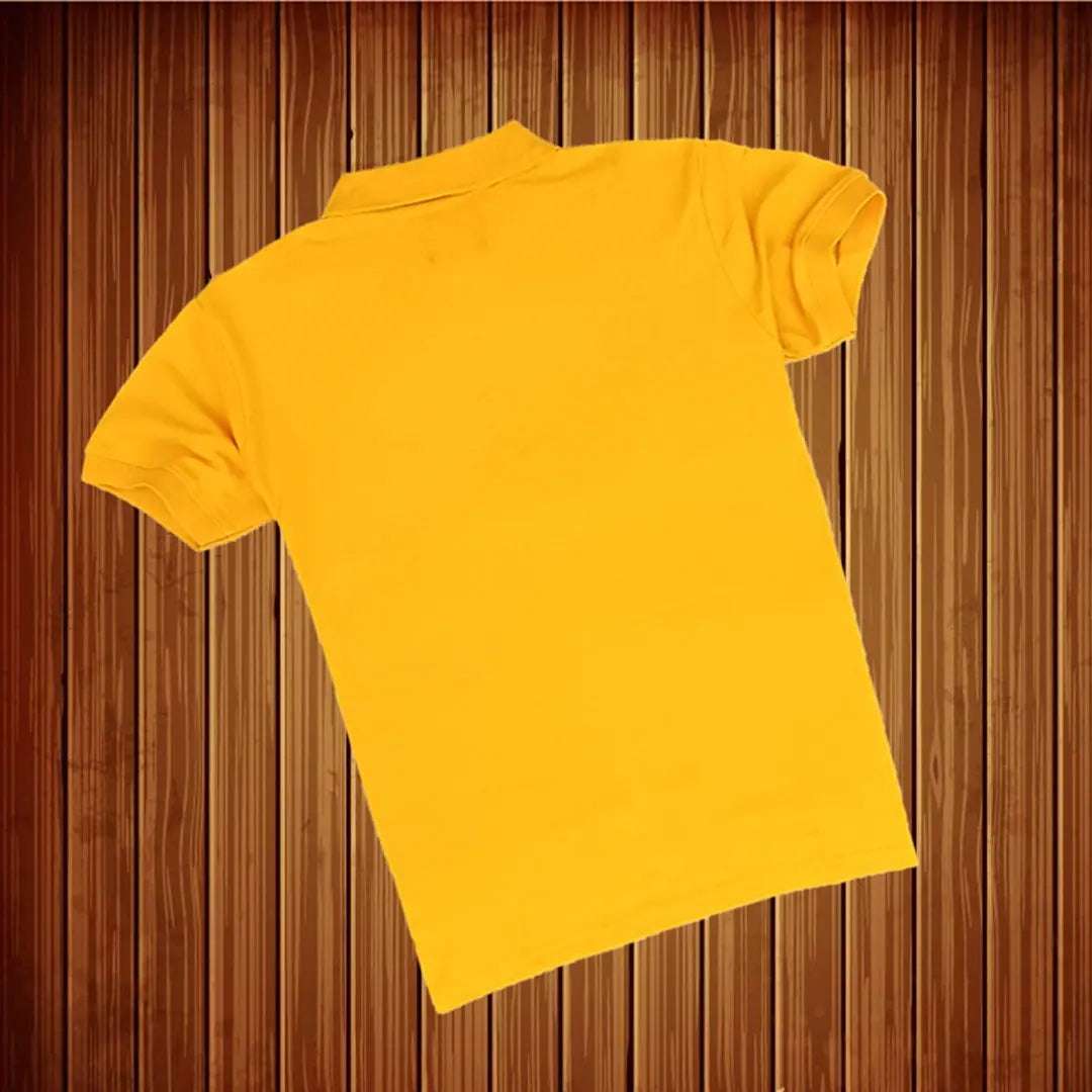 Yellow & Black with 3 Stripe Polo T-Shirt