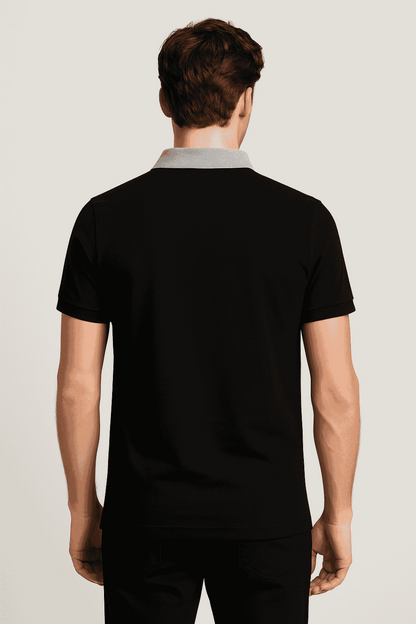Half Black with Grey Polo T-Shirt