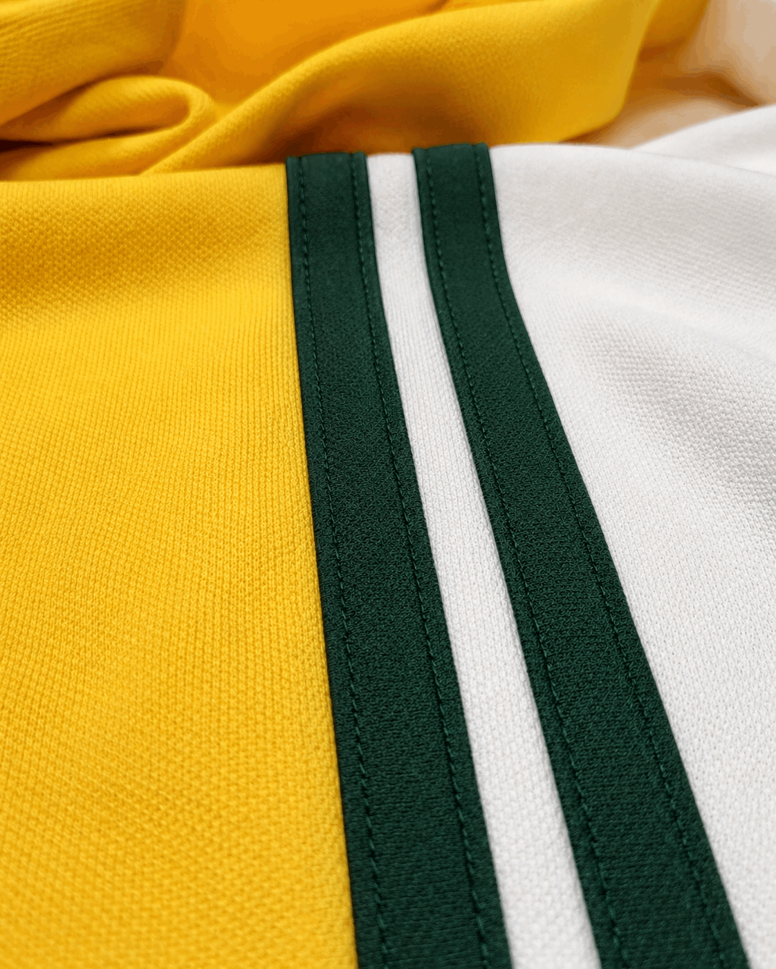 Half Golden Yellow with White stripe Polo T-Shirt