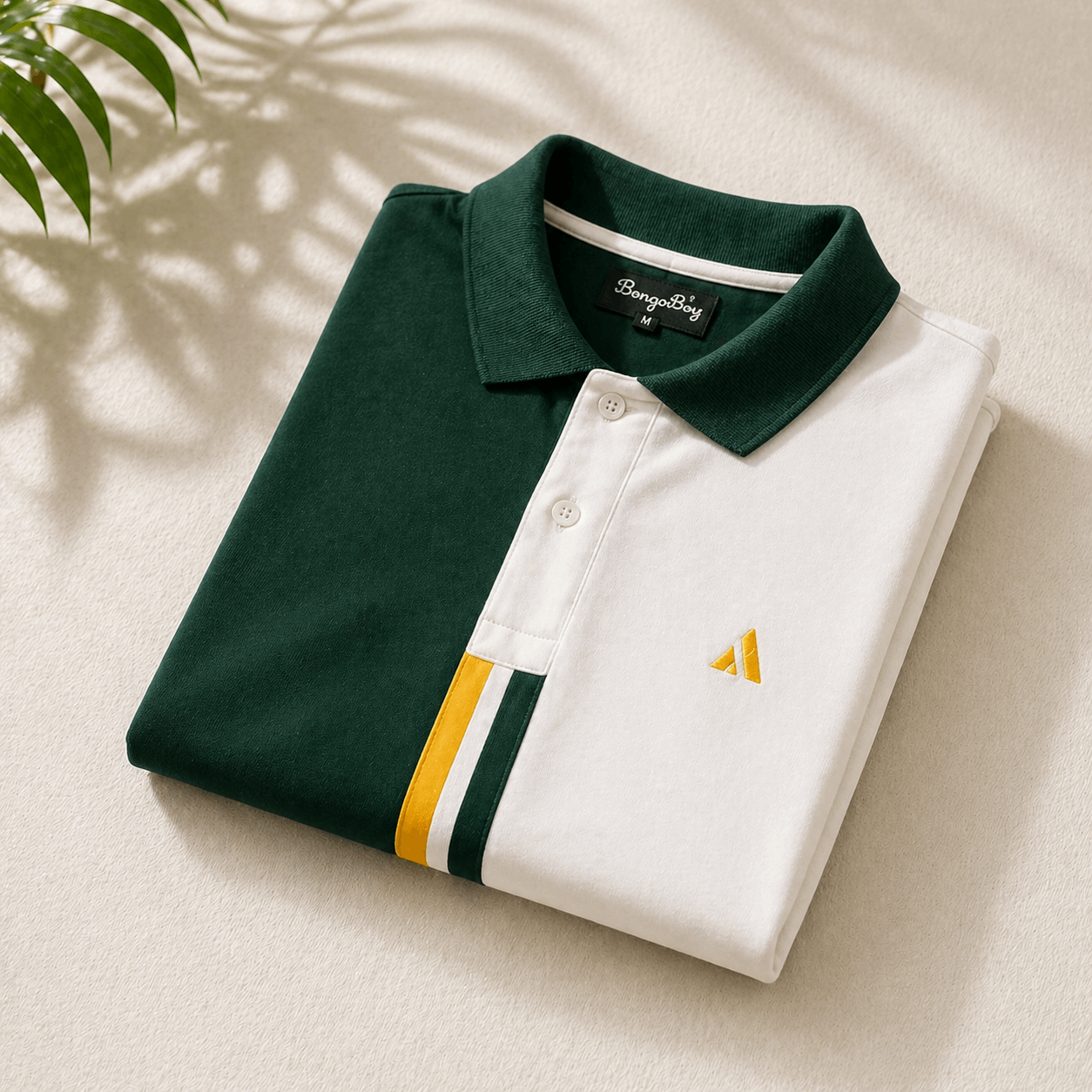 Half Pine Green with White stripe Polo T-Shirt
