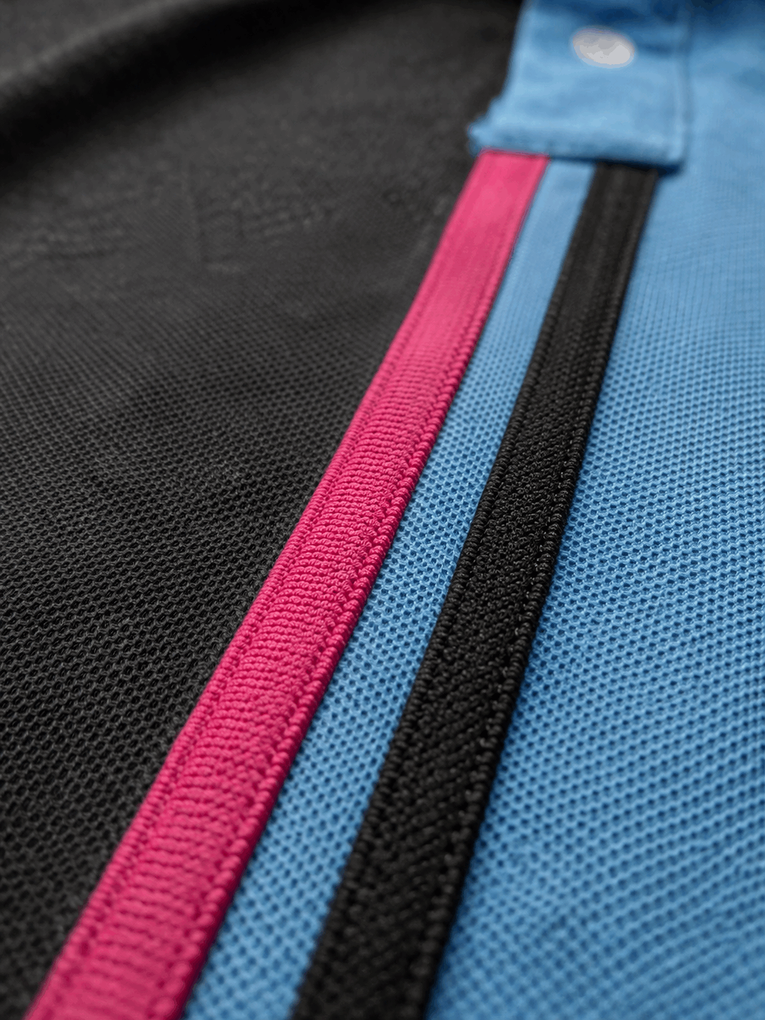 Premium Dual Tone Polo T-Shirt (Dark Mélange & Sky Blue)