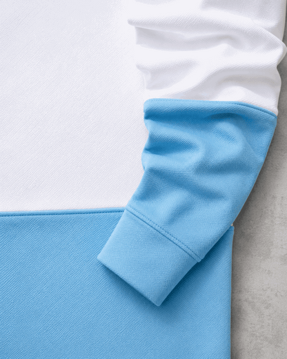 Sky Blue & White Full-Sleeve T-Shirt
