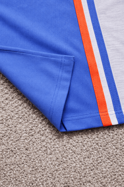 Half Blue with Light Grey stripe Polo T-Shirt