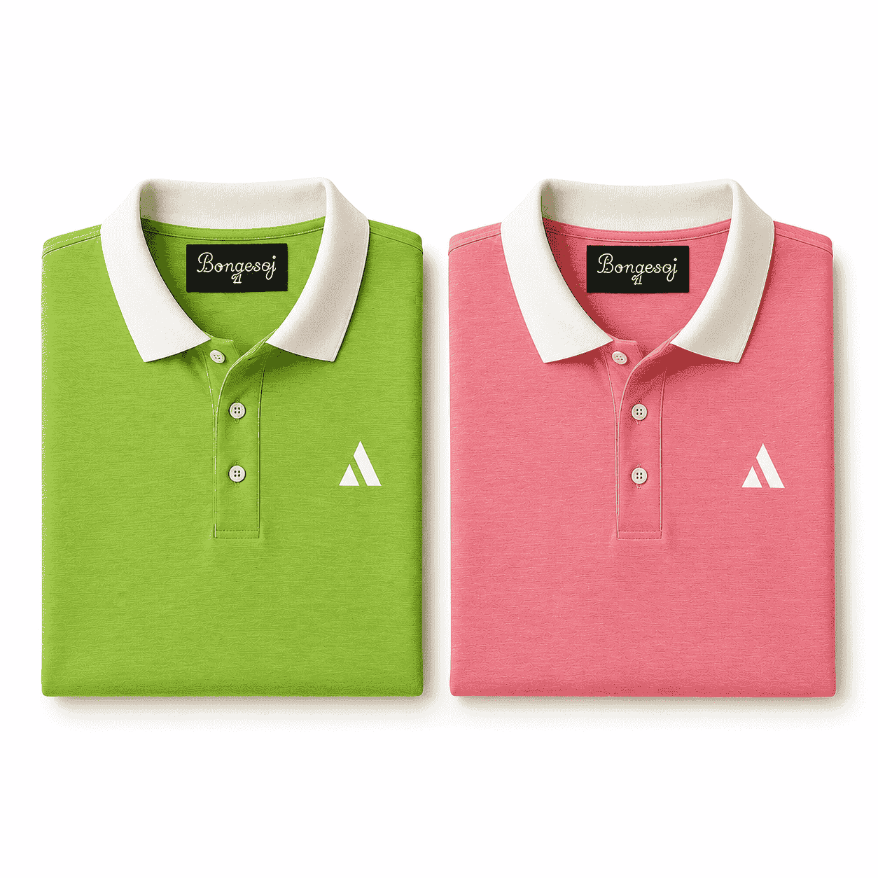 Premium Polo T-Shirt Combo Pack for Men – Green & Rose Pink