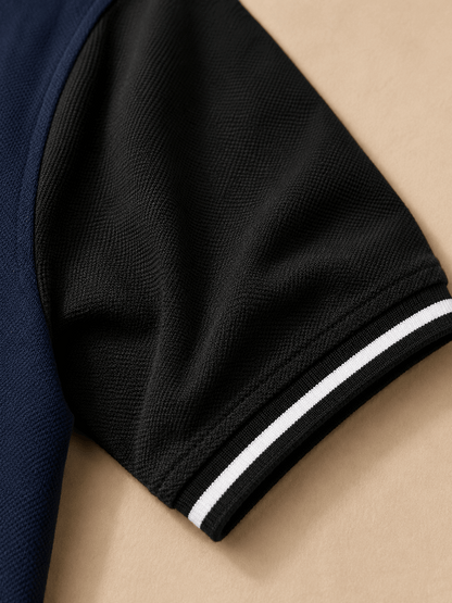 Urban Contrast Polo T-Shirt – Navy Multicolour