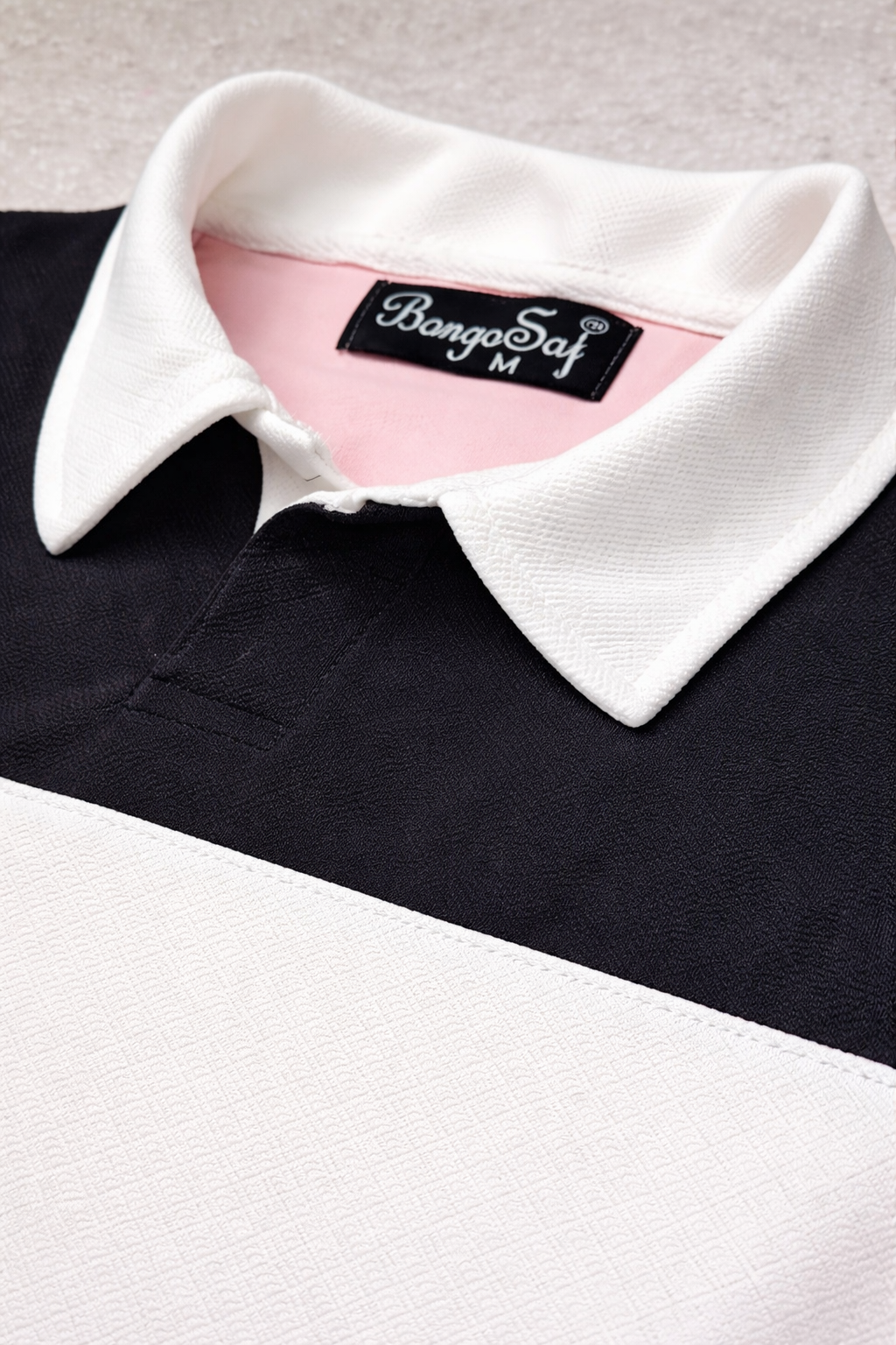 Men’s Colorblock Lycra Fabric T shirt – White, Pink & Black