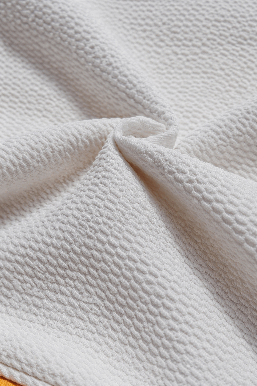 Premium Polo T-Shirt White–Mustard yellow–Black Colorblock