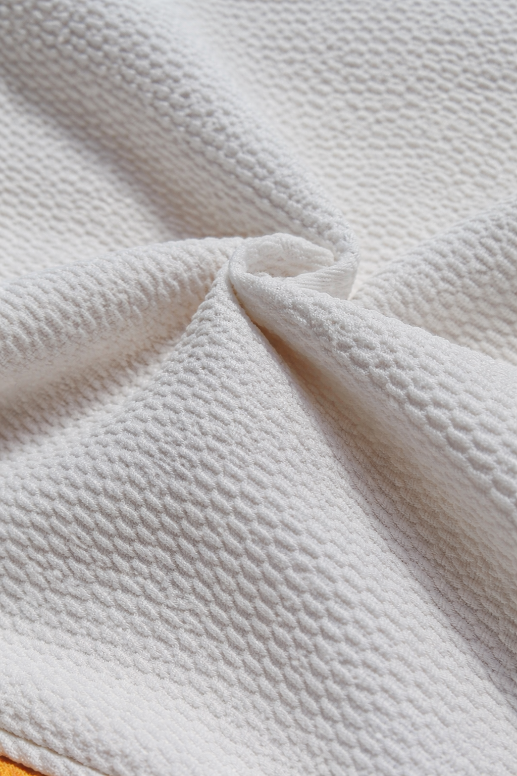 Premium Polo T-Shirt White–Mustard yellow–Black Colorblock