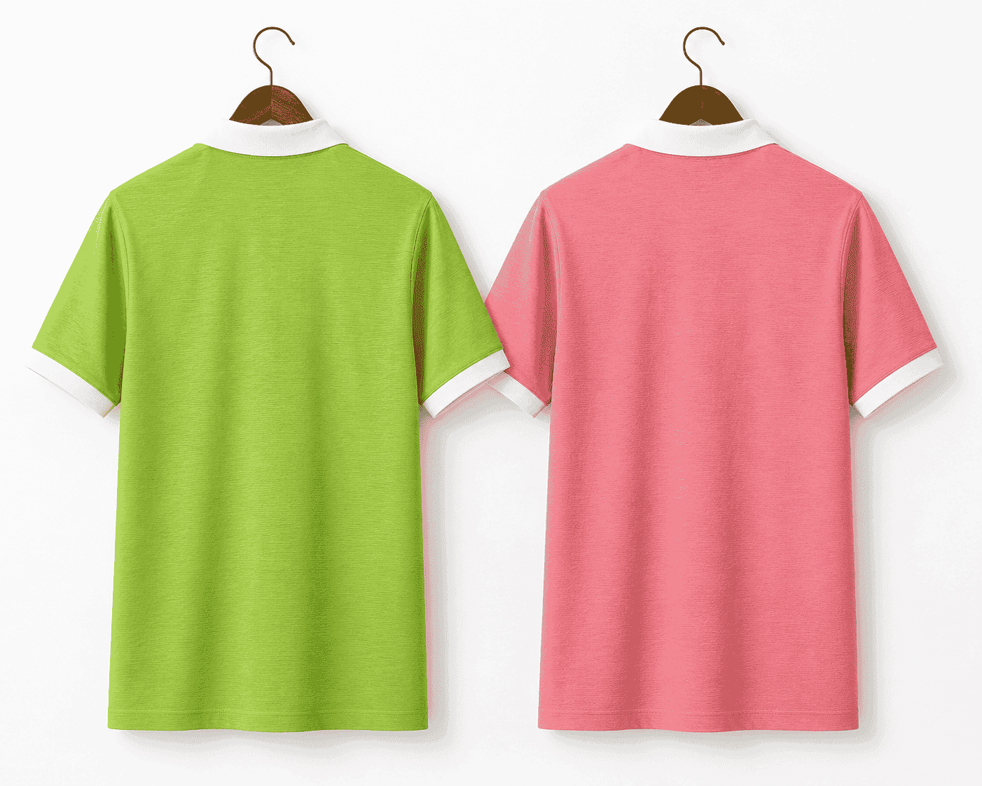 Premium Polo T-Shirt Combo Pack for Men – Green & Rose Pink