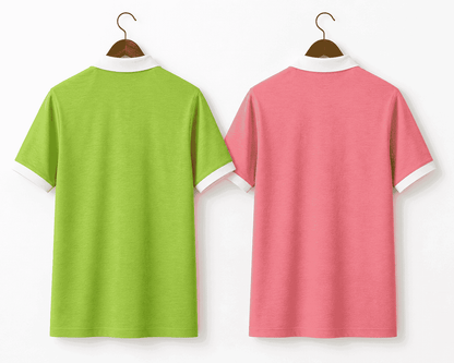 Premium Polo T-Shirt Combo Pack for Men – Green & Rose Pink