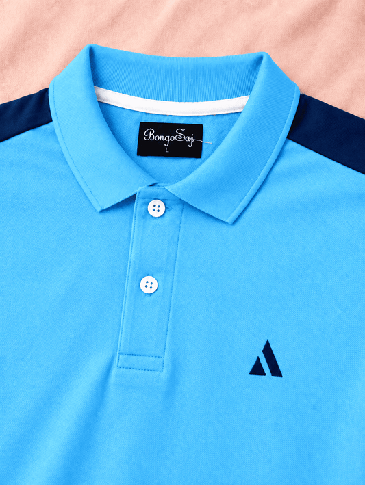 Premium Collar T-Shirt – Sky Blue Edition Shoulder cut