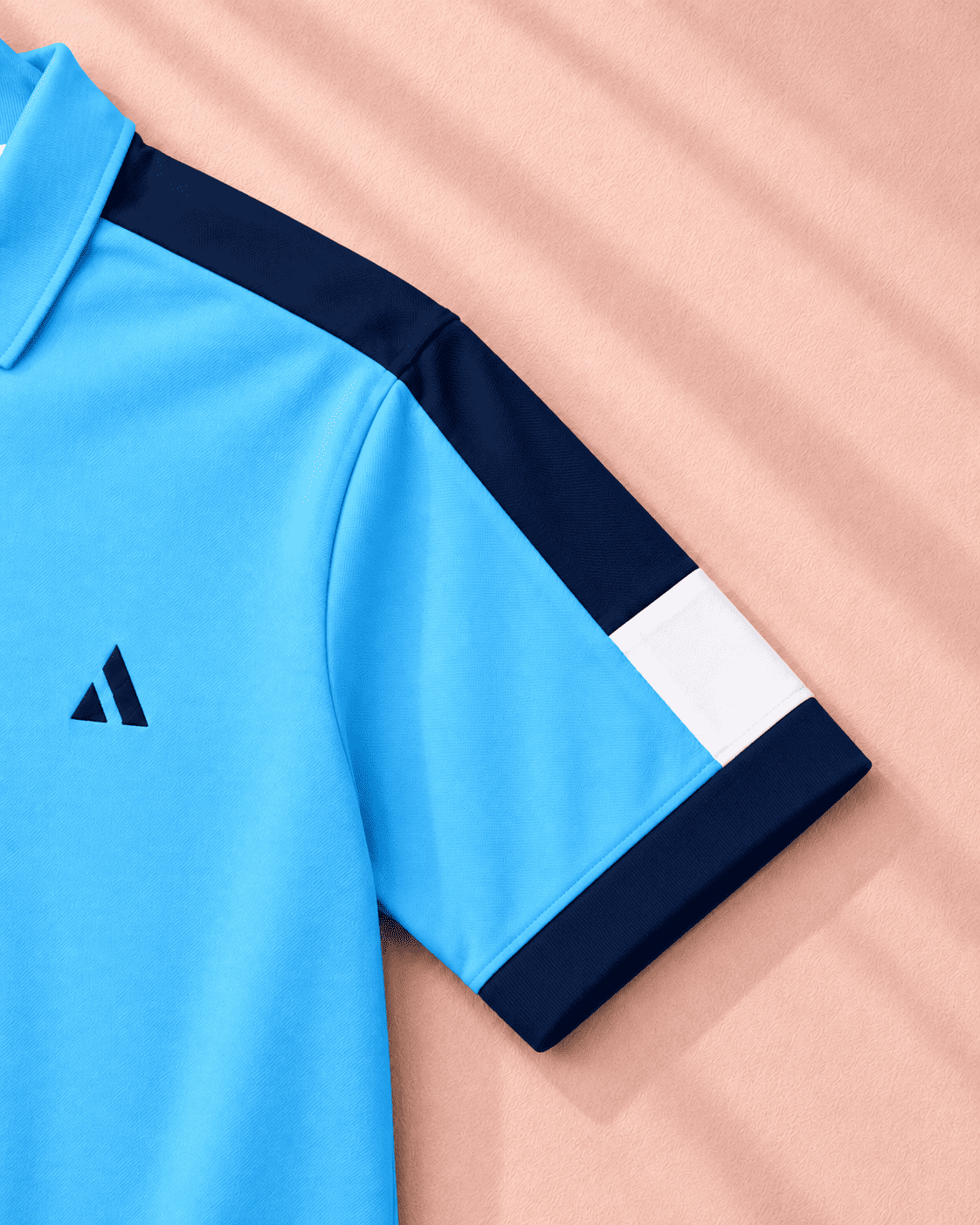 Premium Collar T-Shirt – Sky Blue Edition Shoulder cut