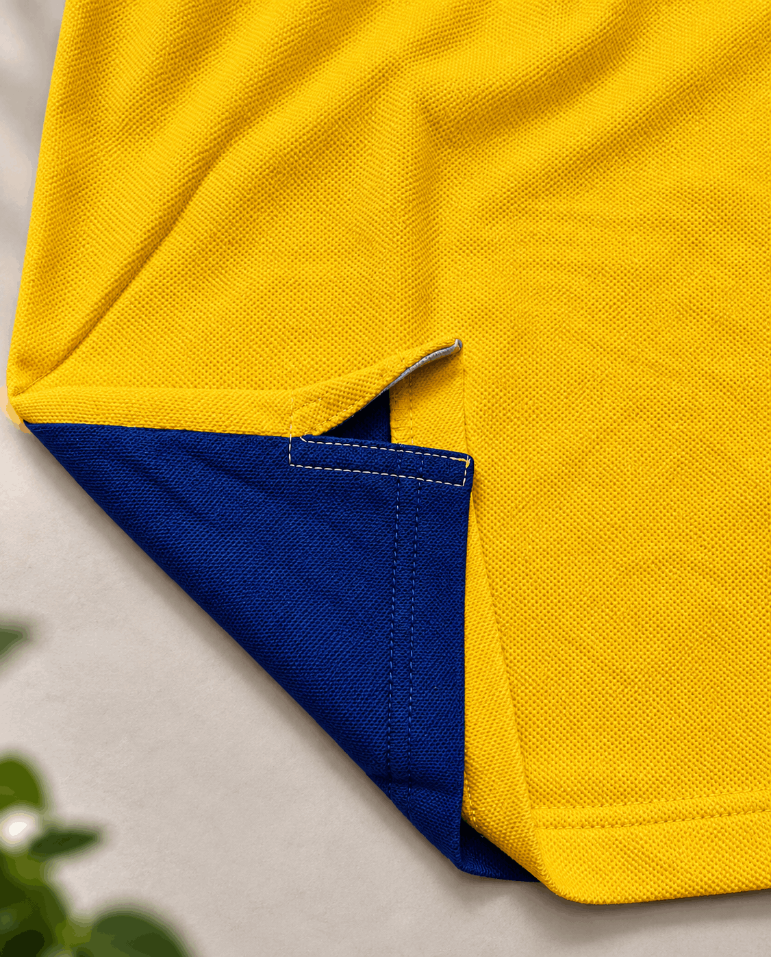 Urban Stripe Polo T-Shirt – Royal Blue white and yellow